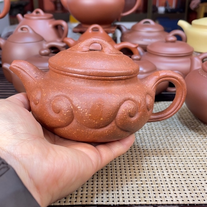 紫砂茶壶凹****音粗沙仿古如意