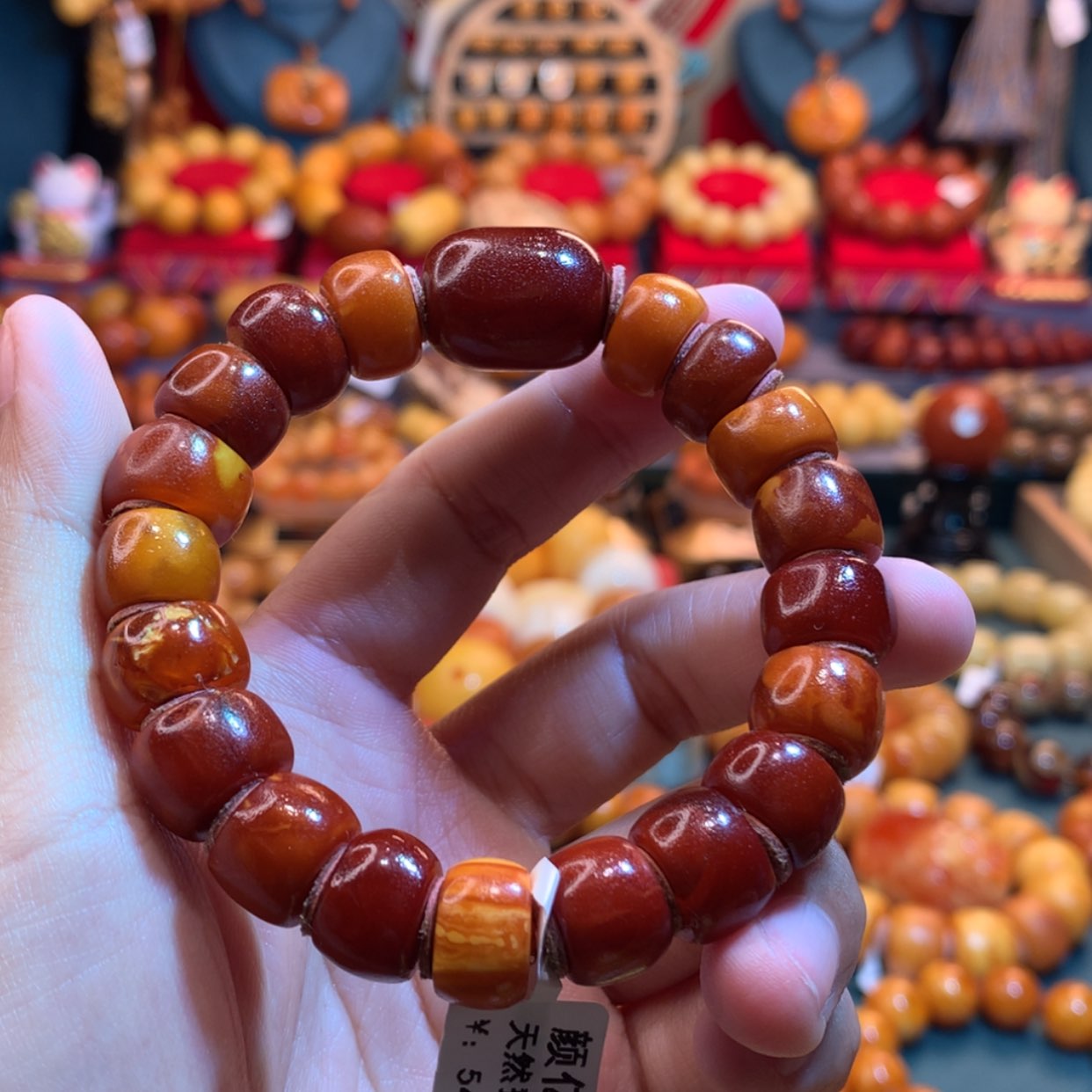 【闪购商品】蜜蜡手串未镶嵌执**重蜜蜡手串