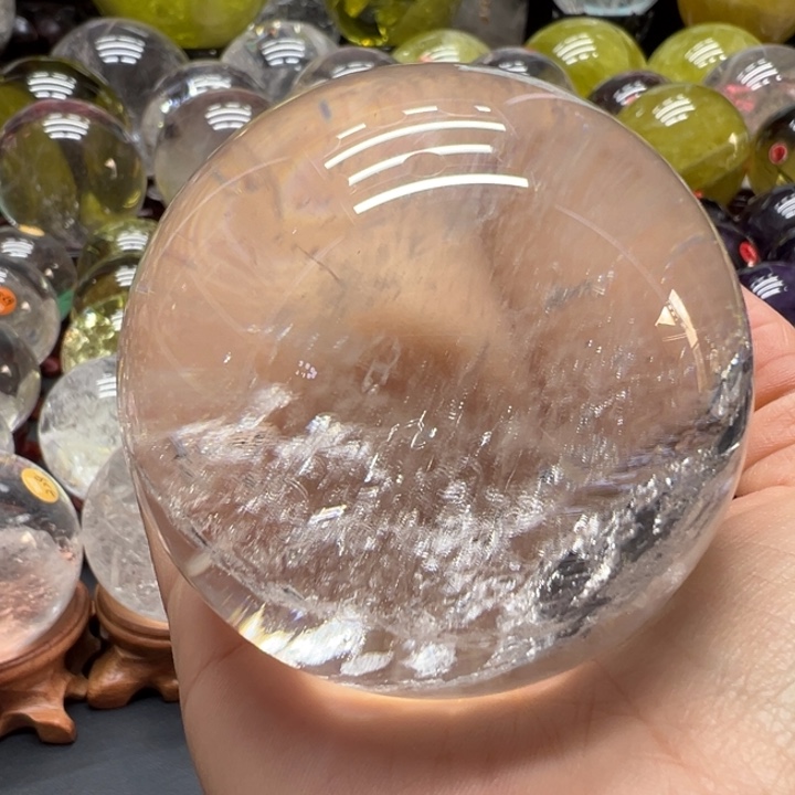 水晶珠宝半成品未镶嵌MM白水晶球C3534