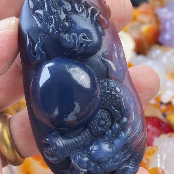 未镶嵌天然玛瑙/玉髓火*人