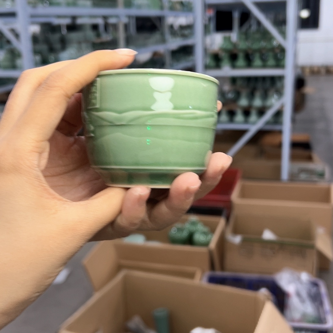 龙泉云间青瓷小米茶器