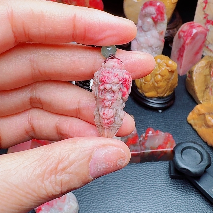 ，***昌化鸡血石昌化鸡血石精品挂件