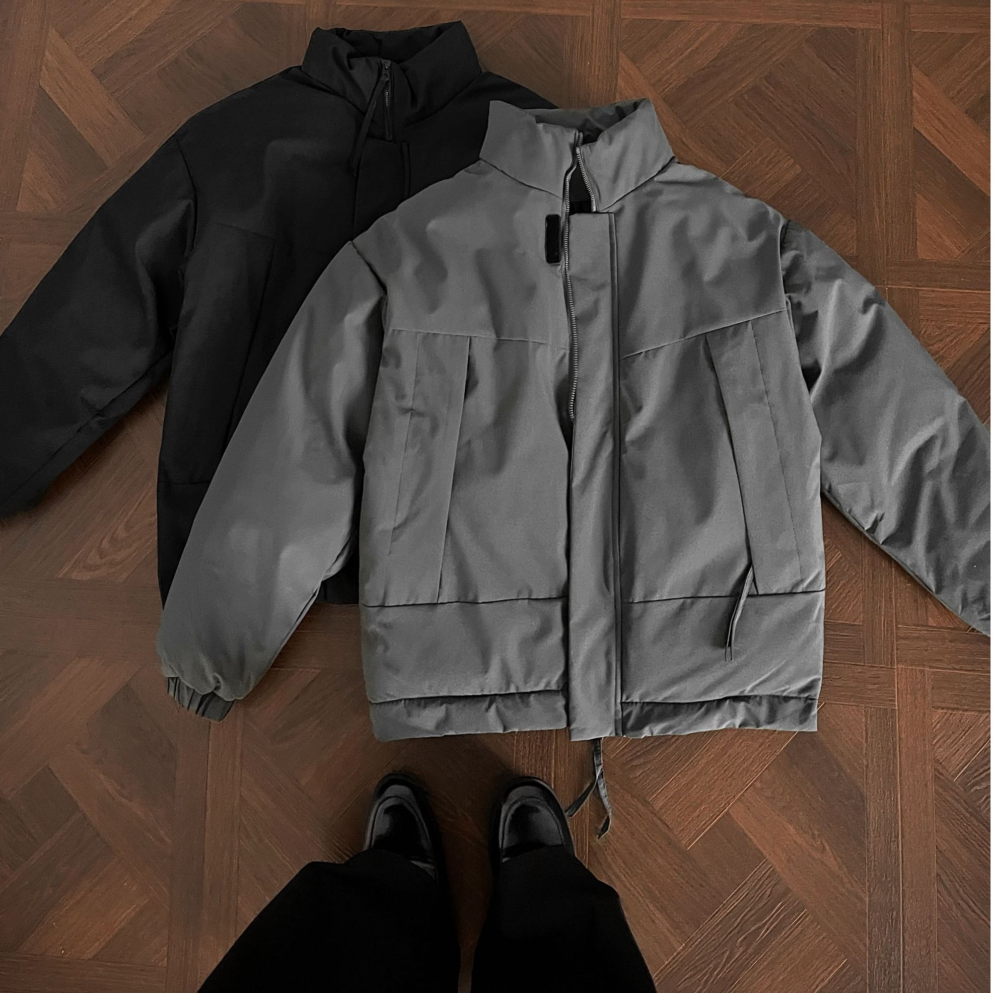美式飞行员夹克棉服男秋冬季新款cleanfit三防立领棉衣棒球服外套
