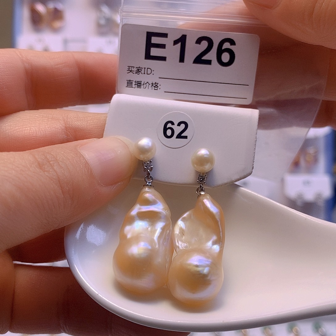 淡水珍珠耳饰银S925镶嵌