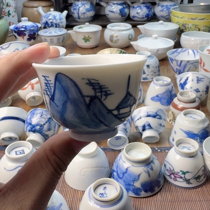 青花瓷器杯子茶具