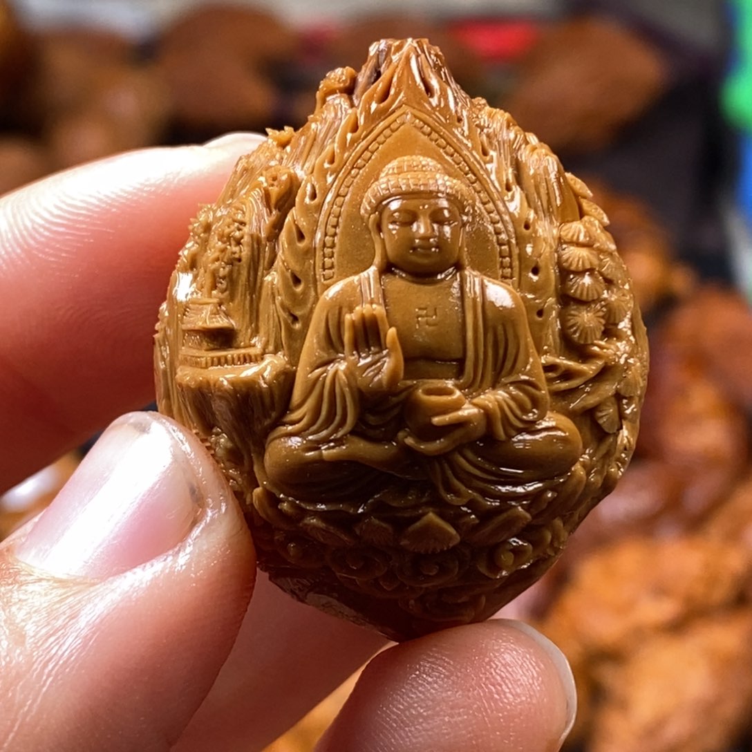 橄榄核手串/手链金****呱核雕单子