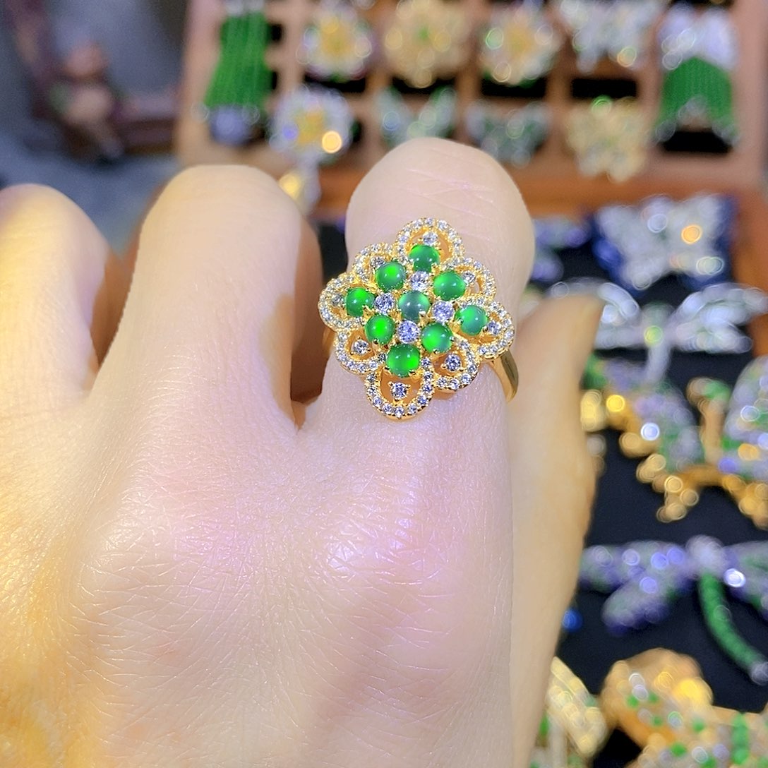 吊坠(不含链)银S925镶嵌翡翠