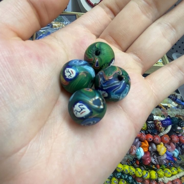 琉璃颈饰西亚人脸主珠