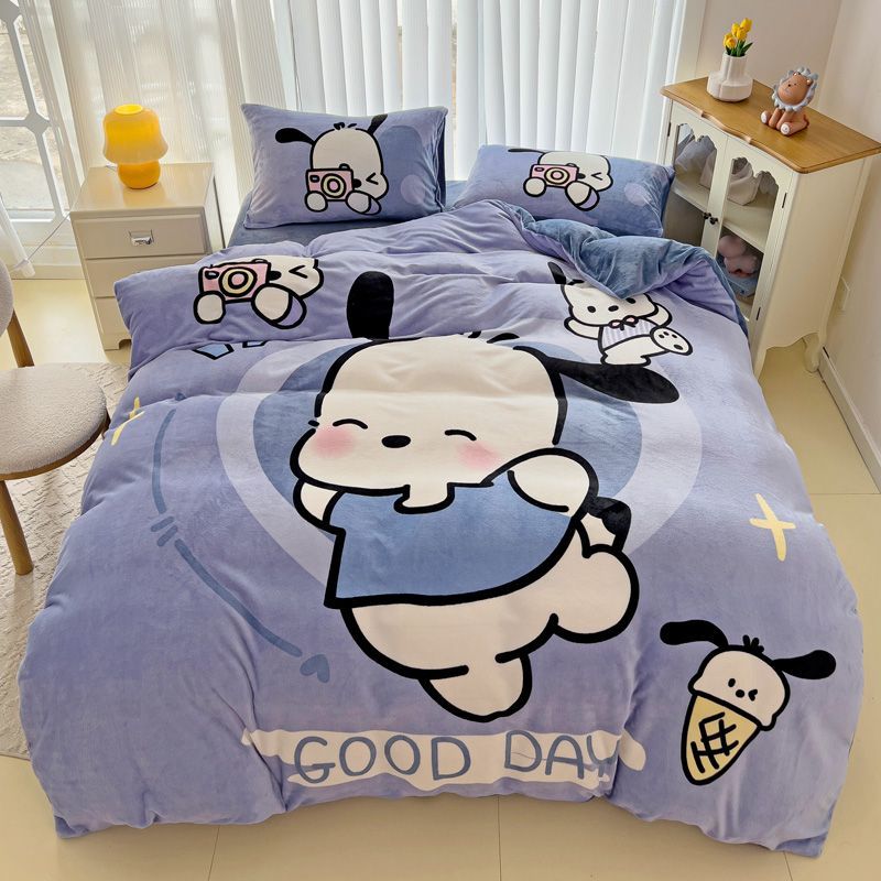 帕恰狗牛奶绒被套