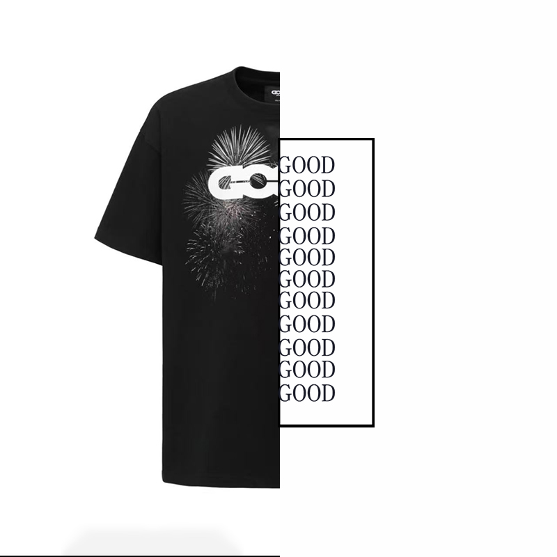 【男女情侣款】GD 2025SS烟花烫压刺绣T恤