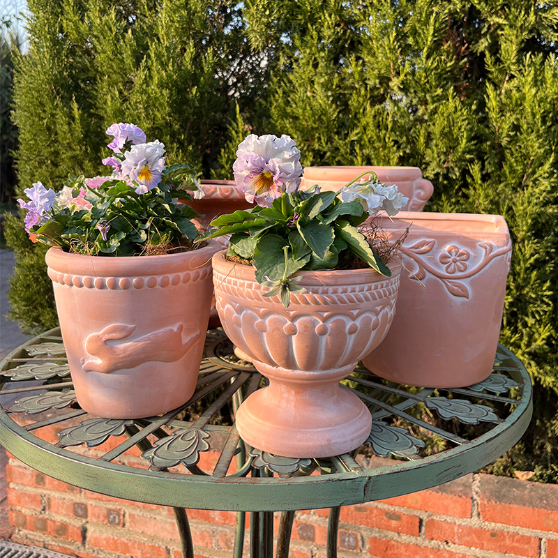 花信复古红陶花盆大口径透气耐用适合各种绿植花卉复古文艺