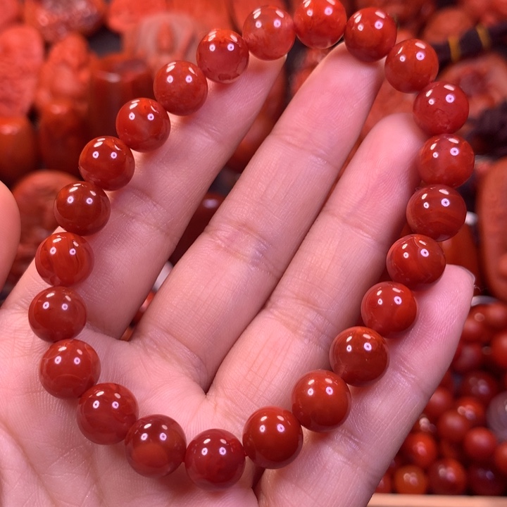 【闪购商品】南红玛瑙手串未镶嵌爱***?