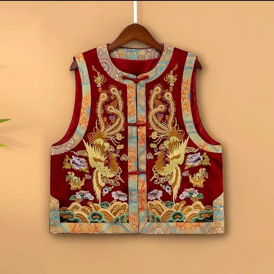 2025新款国风马甲新中式重工绣花女装马甲外穿坎肩