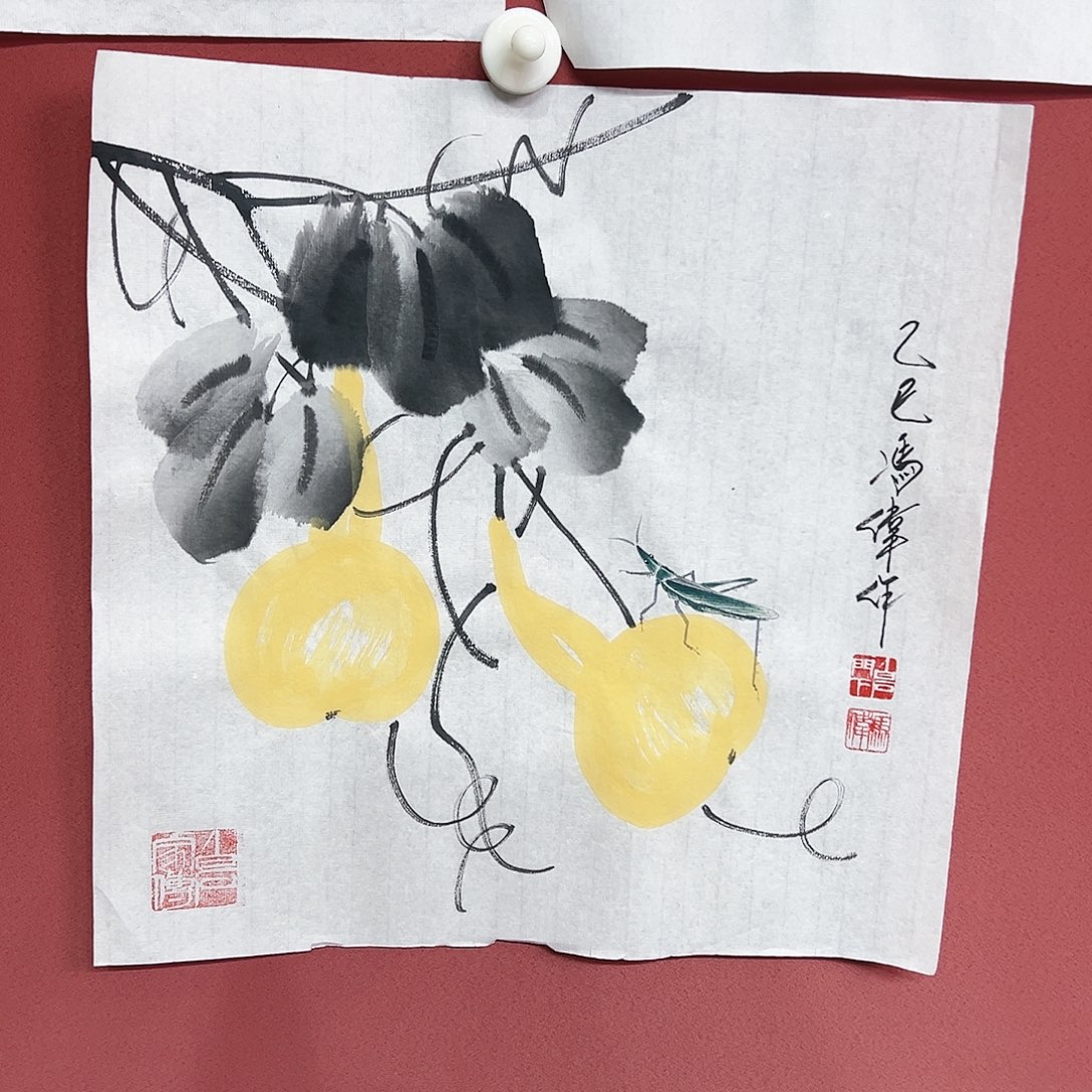 国画冯伟老师亲笔手绘作品慧
