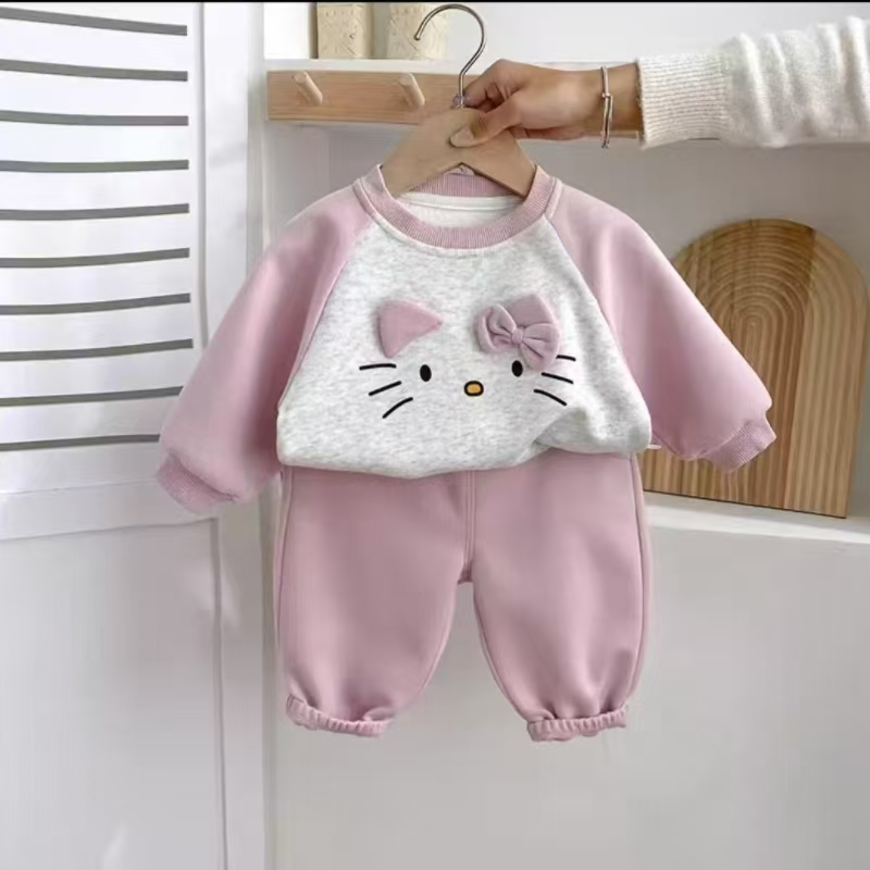 56272女童秋装套装2025新款洋气时髦卫衣女孩秋季卫衣卫裤两件套