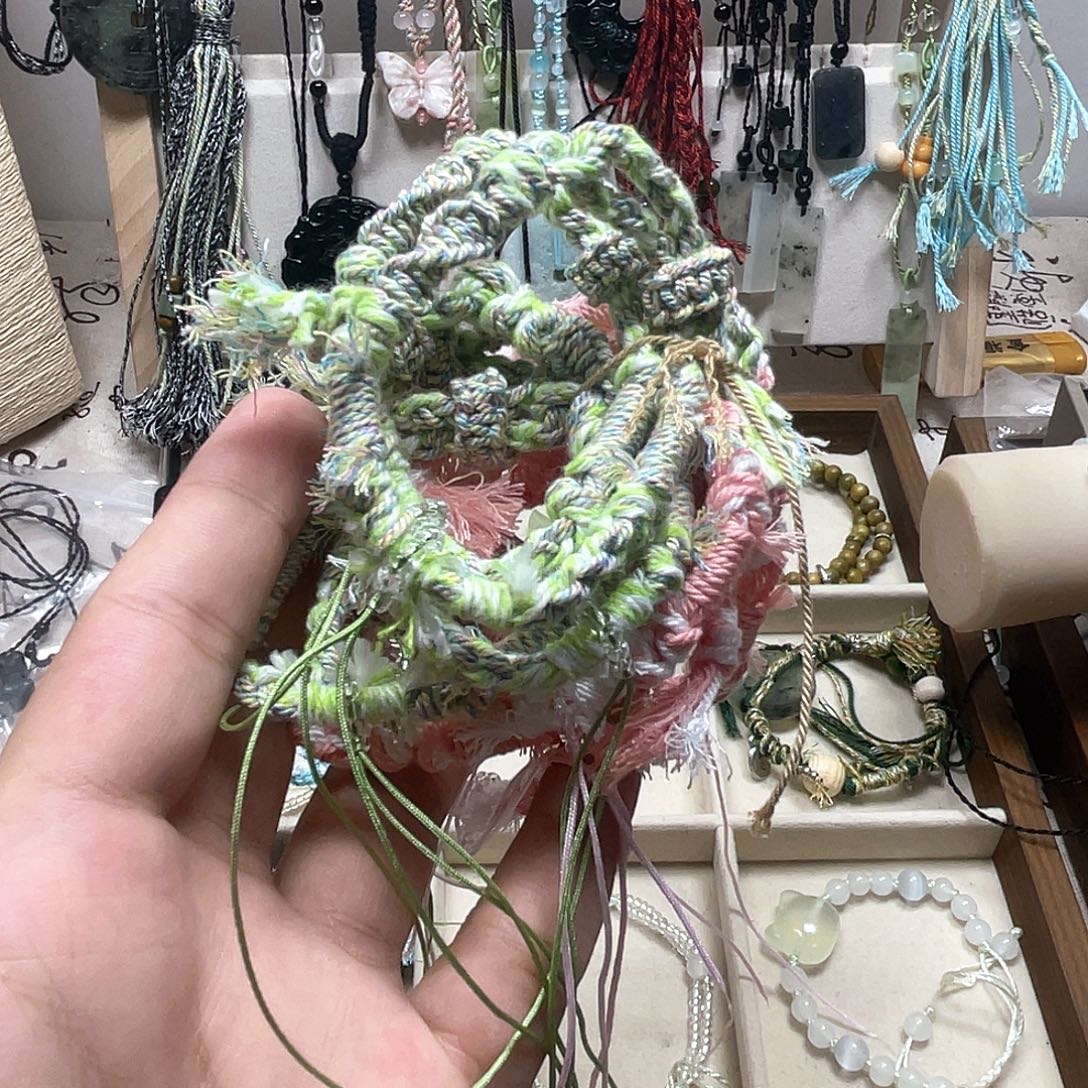 蛇纹石玉合金手链