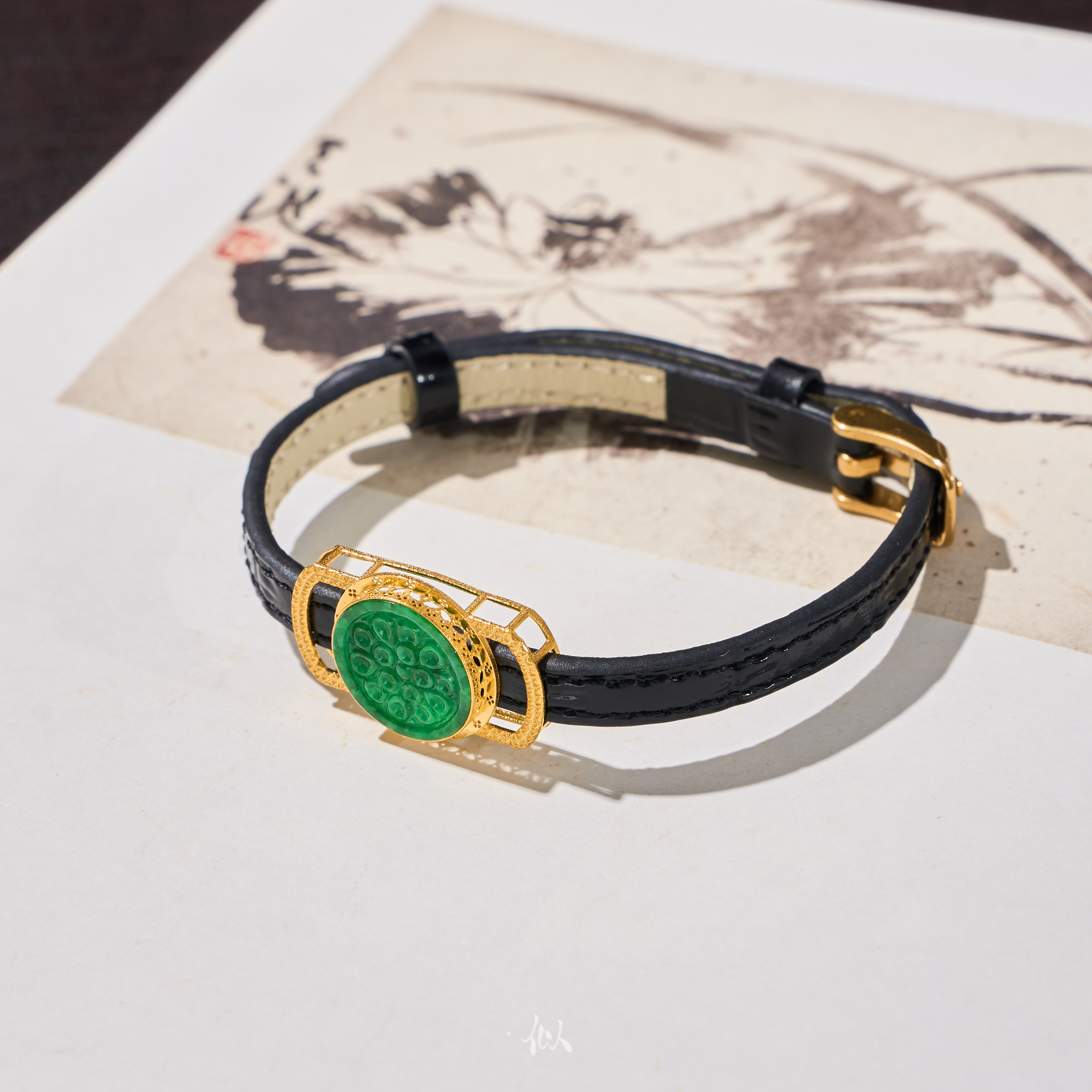 【清欢】·似梓珠宝· 18k翡翠手牌  SZCC440623