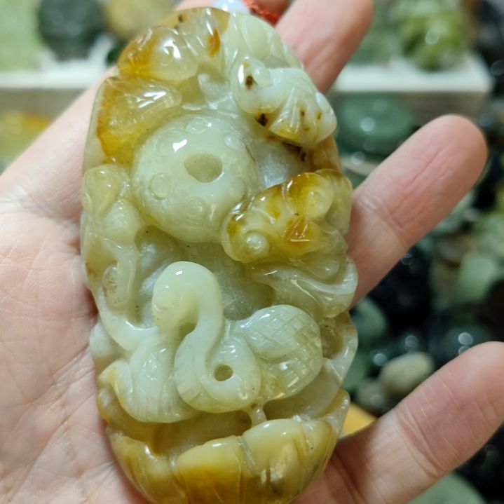 岫玉手把件款式未镶嵌