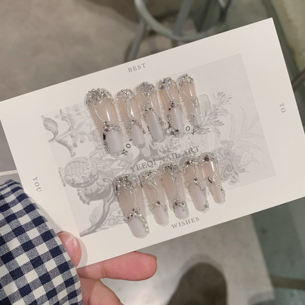 Yeeqi | 月光变奏曲 全华钢珠拼钻 手工穿戴甲定制