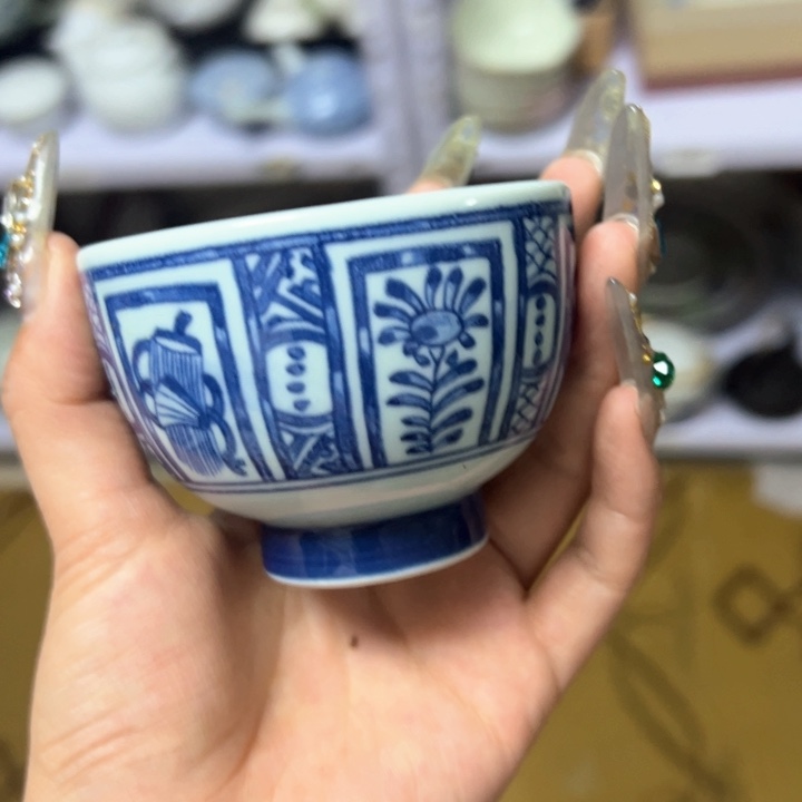 盖碗易****赢瓷器直播放漏中