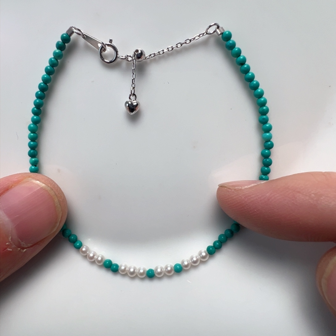 淡水珍珠手链银S925镶嵌