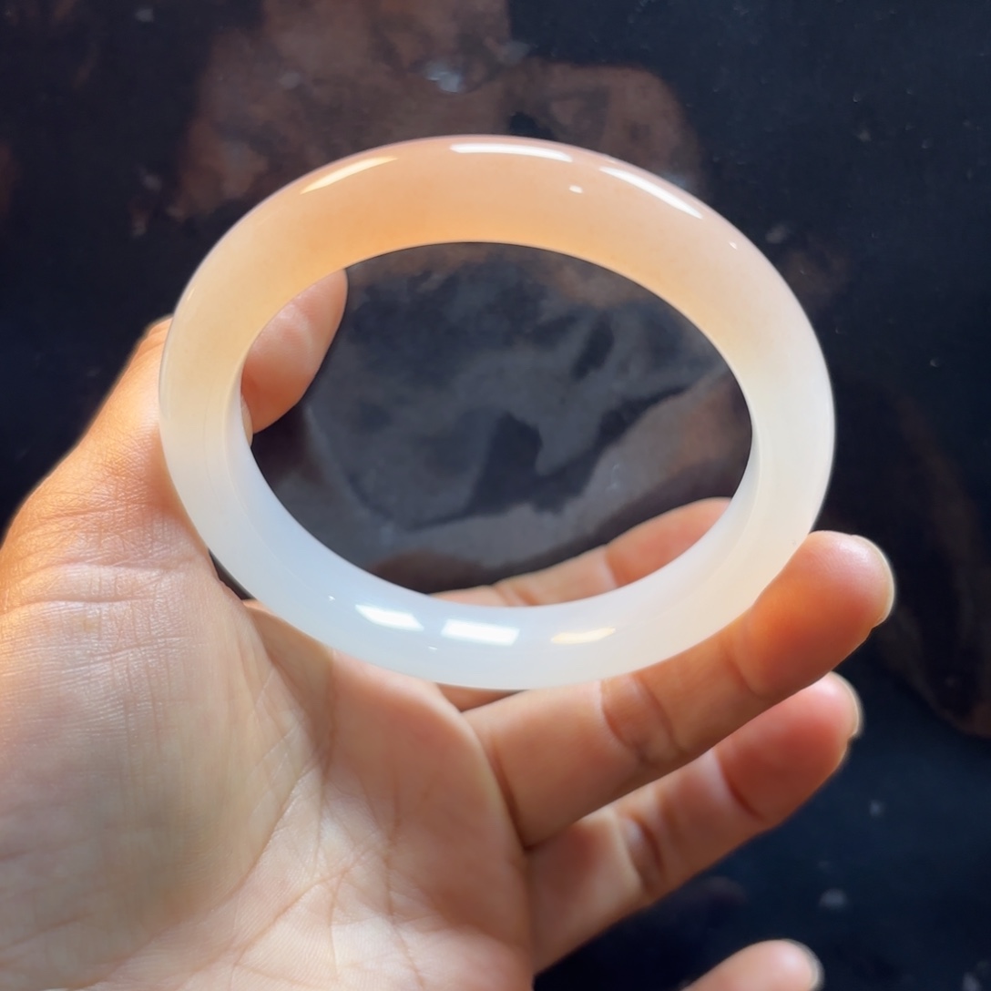 石英质玉（黄龙玉）未镶嵌手镯59圈口