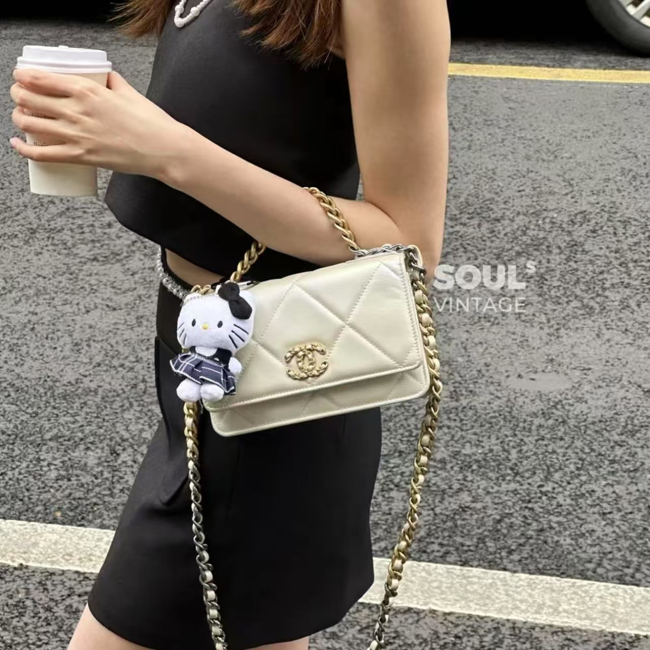 95新 Chanel/香奈儿 白金 牛皮 幻彩19bagwoc/675953743