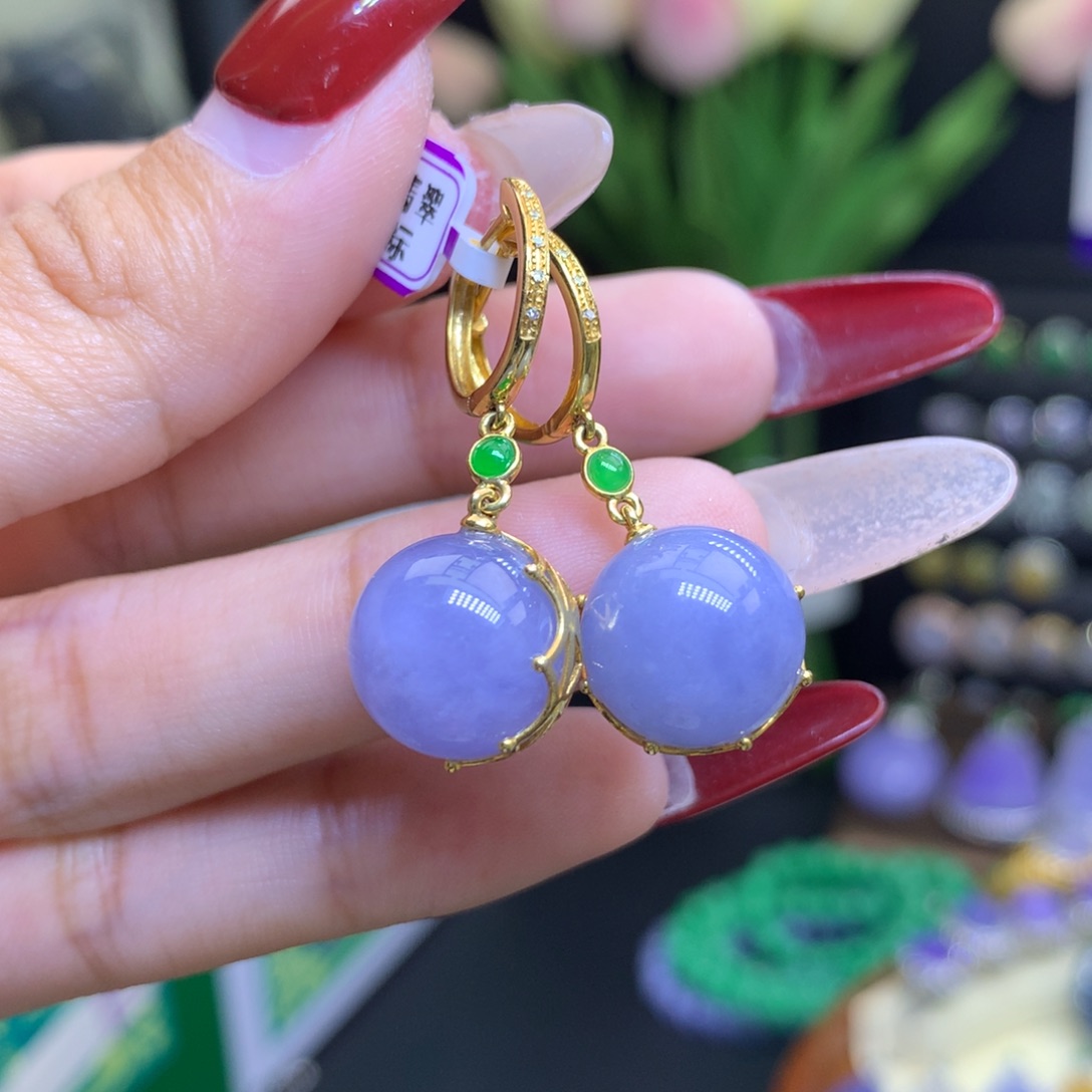 翡翠颈饰18K金镶嵌天然