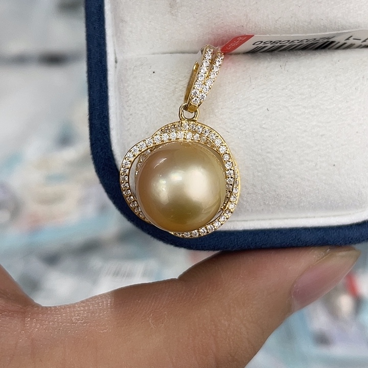 海水珍珠银S925镶嵌颈饰