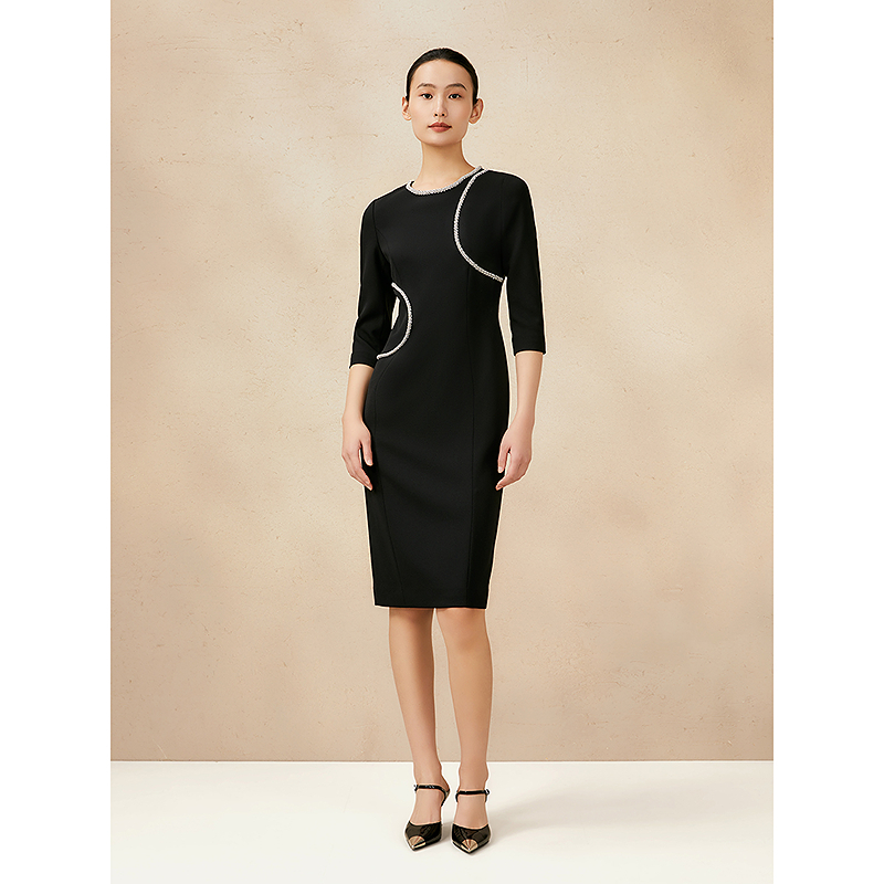 Song of Song/歌中歌【晨粉专享价】黑色复古连衣裙5C65105510