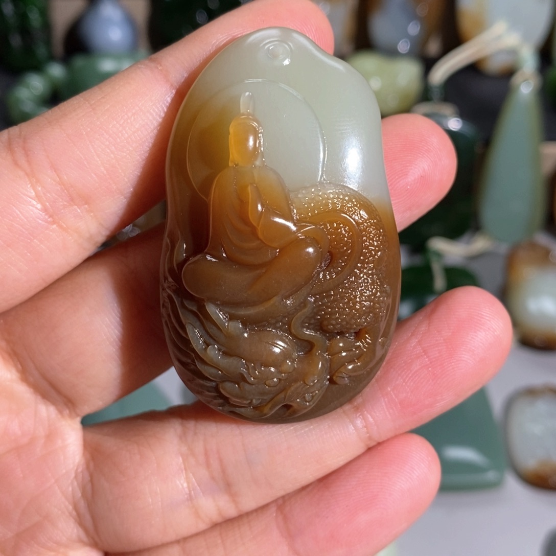 和田玉未镶嵌挂件