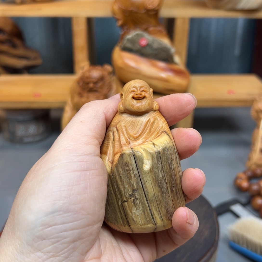 锋***道柏木崖柏木摆件手把件，