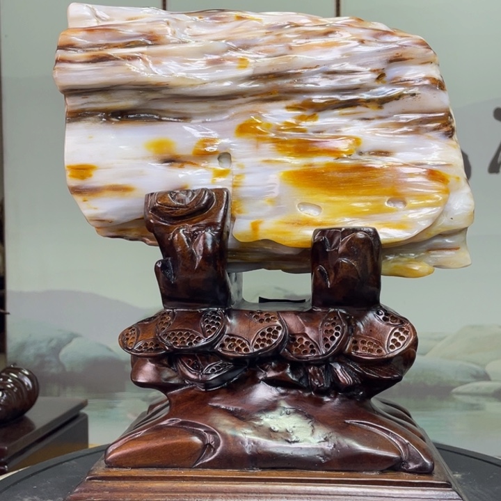 硅化玉未镶嵌珠宝奇石直径23