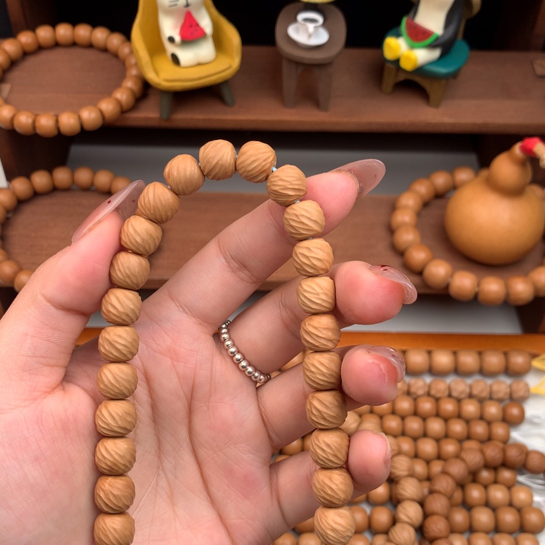 猴头核桃手串聂*极微瑕云锦