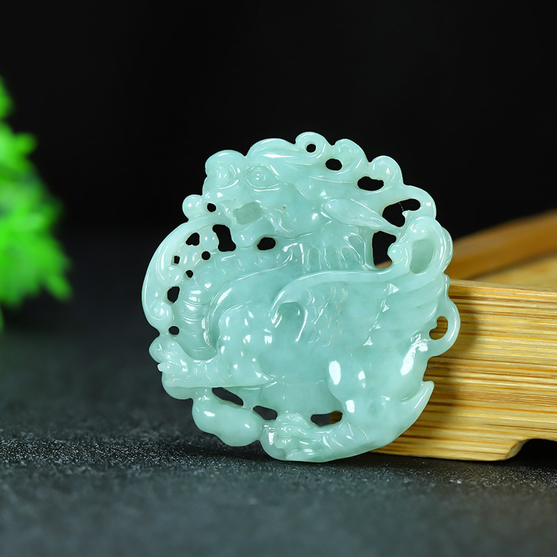 A125珠宝玉石A货翡翠吊坠