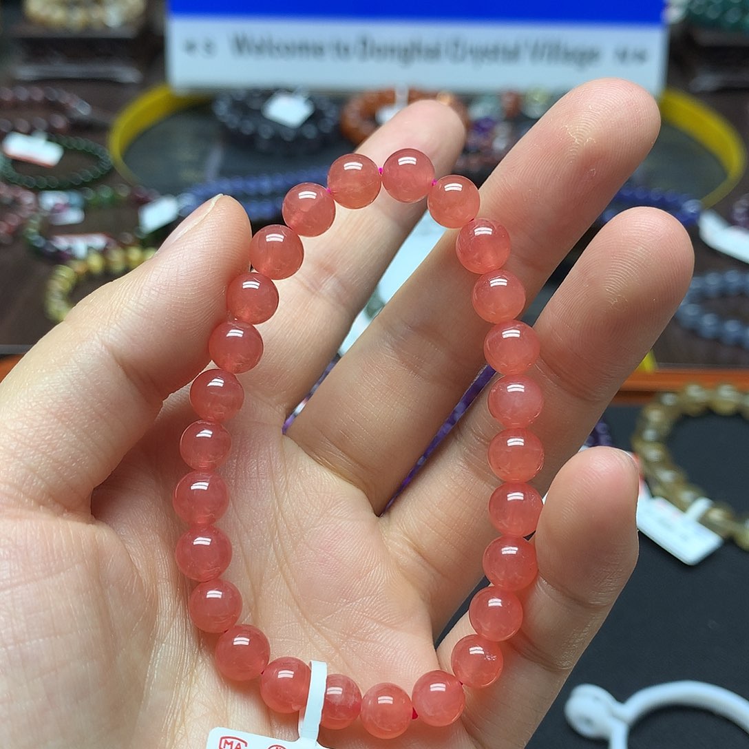 菱锰矿（红纹石）手链未镶嵌手链