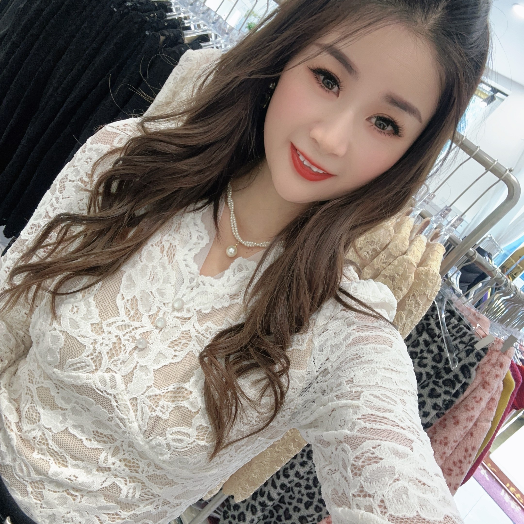 洋气加绒植绒V领纯欲风打底上衣