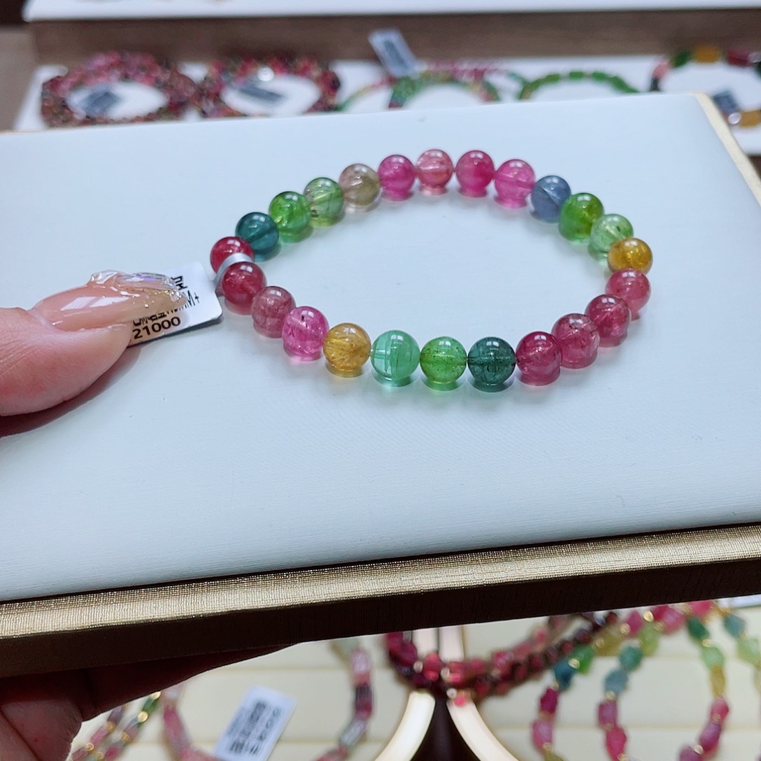 碧玺手串未镶嵌多样性发其一