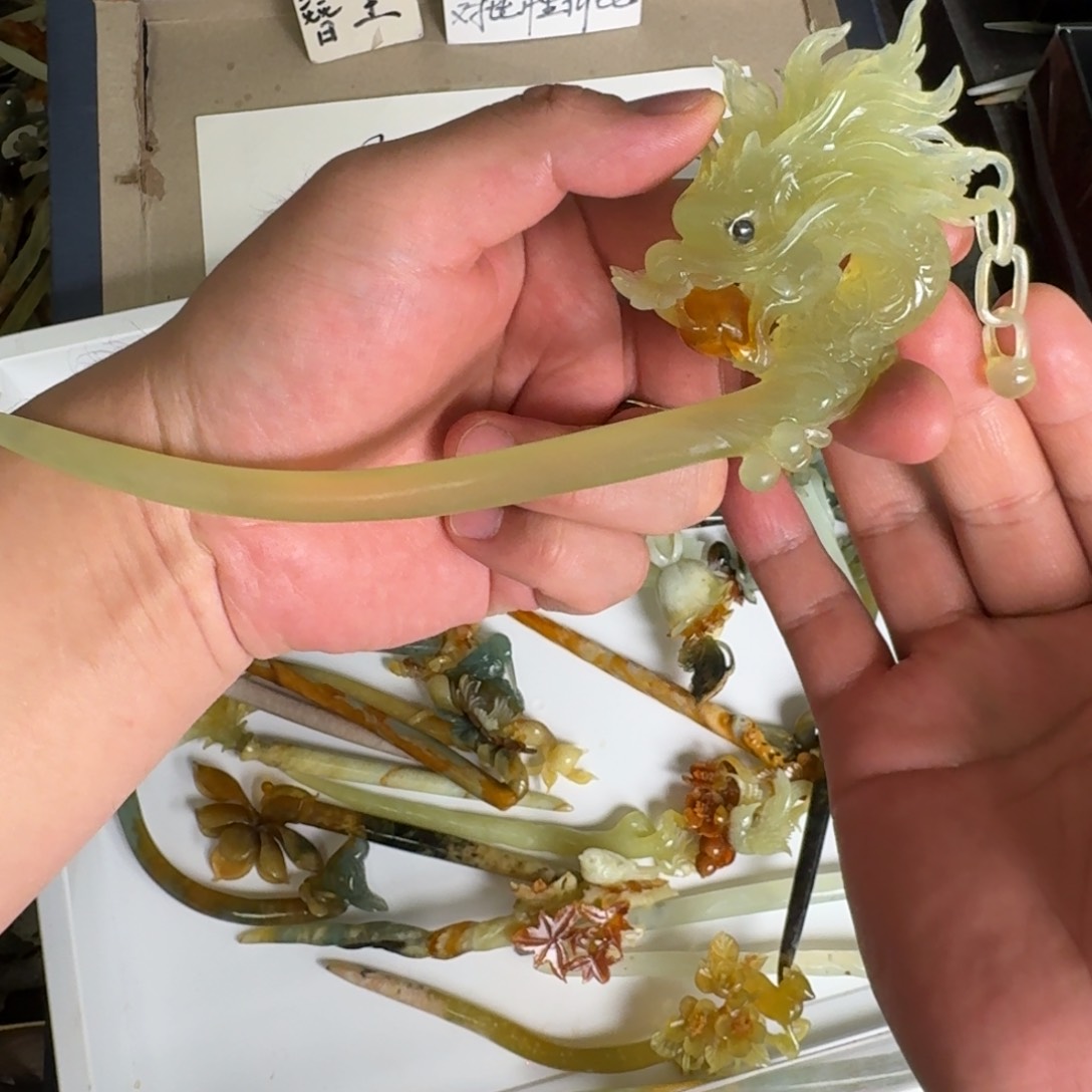 岫玉发簪未镶嵌明君玉簪贼拉好看