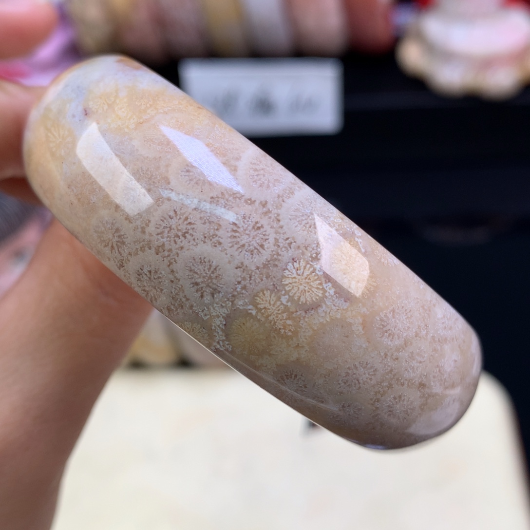 硅化珊瑚（珊瑚玉）未镶嵌颈饰手镯五折54圈（5号）