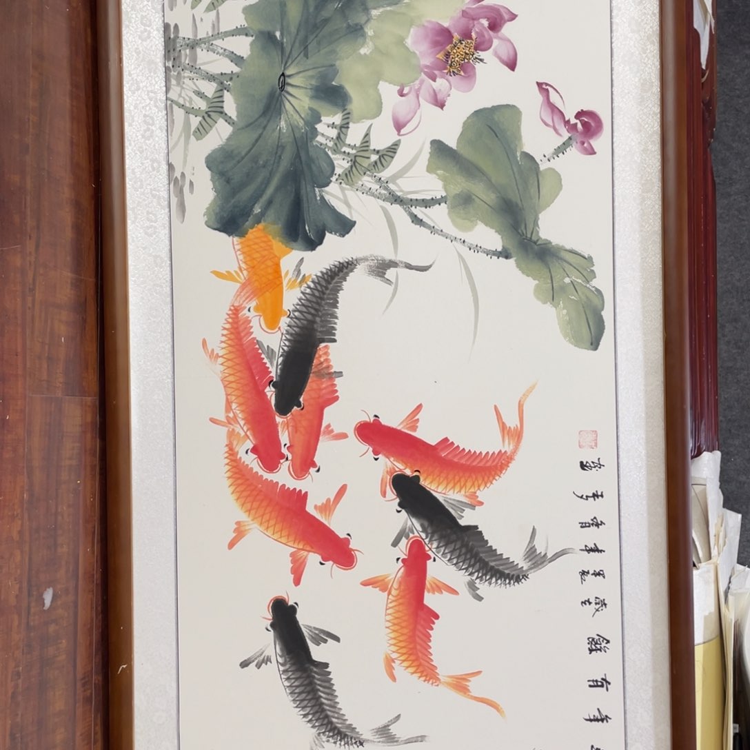 国画带框尺寸63*123厘米