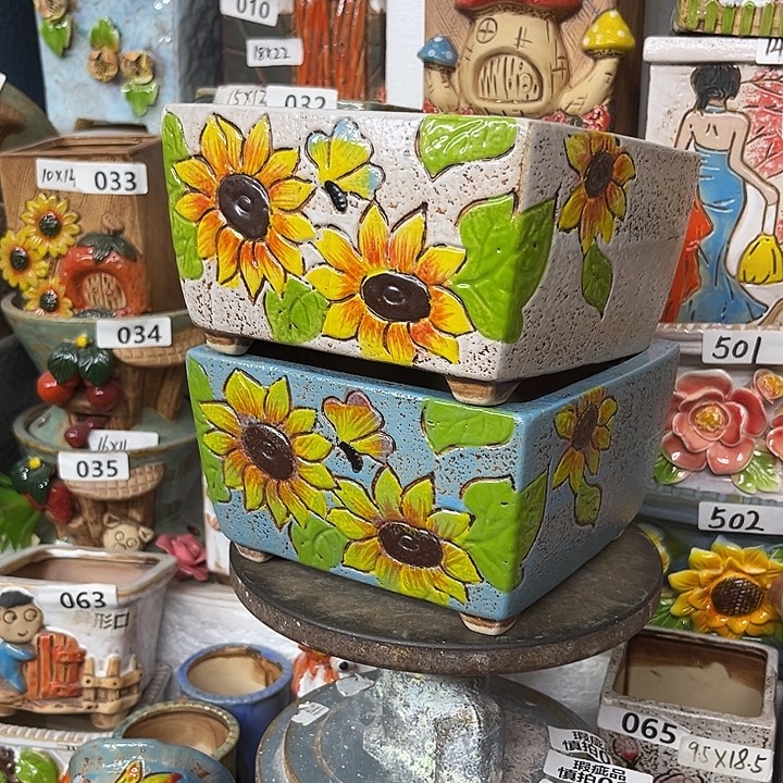 粗陶材质多肉花盆