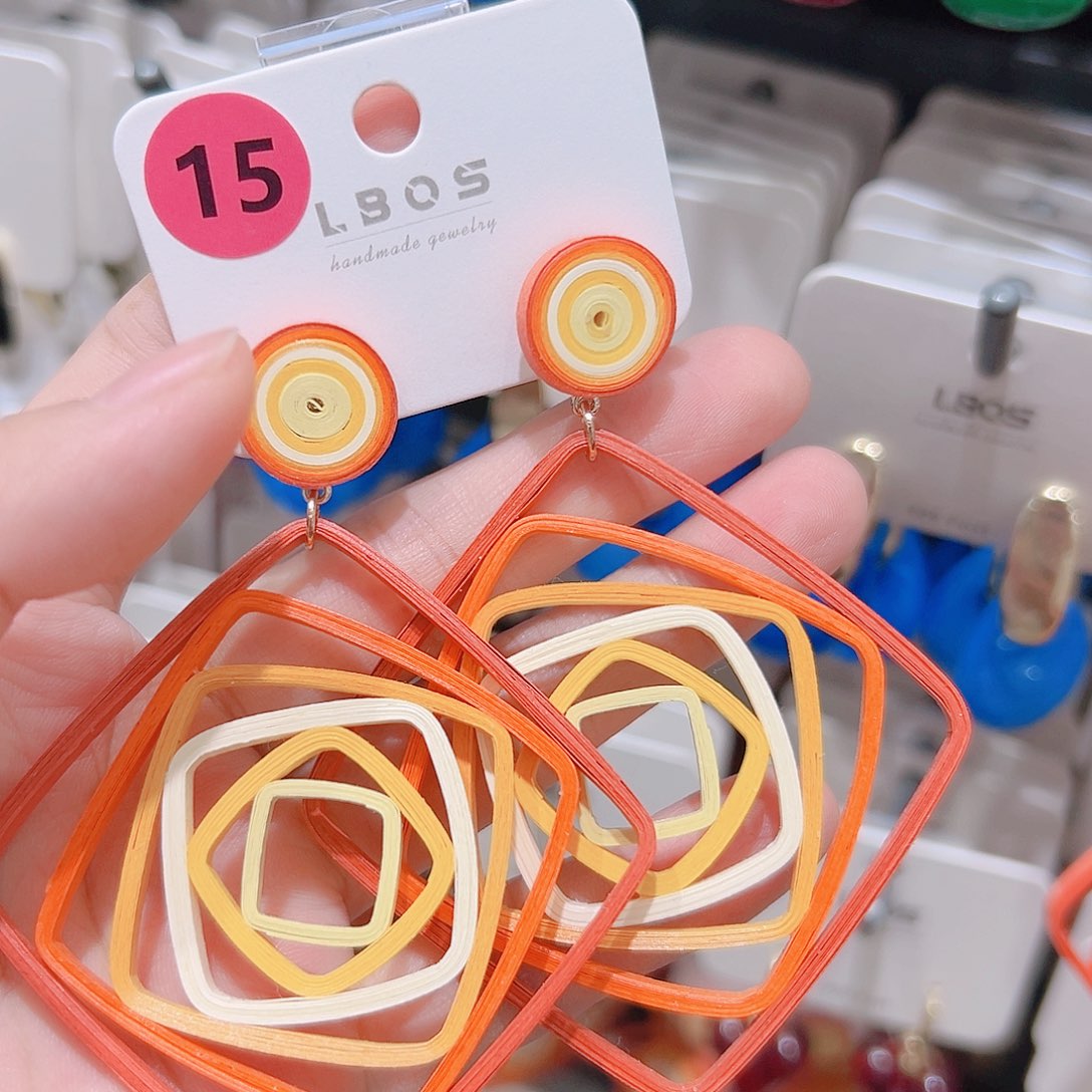 锆石纯铜合金耳环