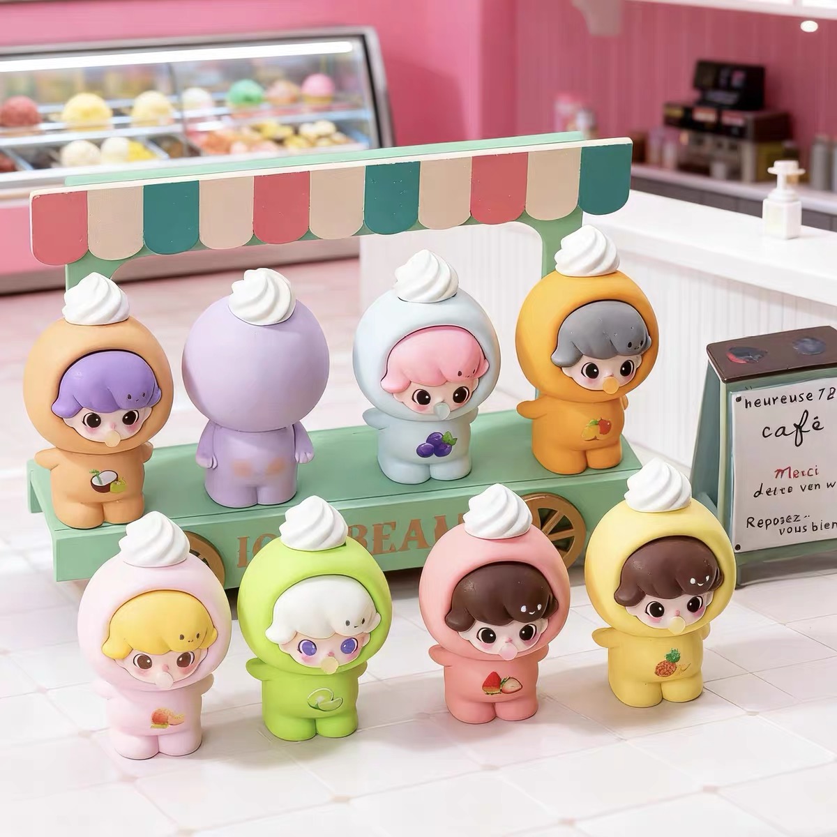 雪顶吐泡泡迪莫创意摆件网红桌面玩偶车载中控台摆设小礼品