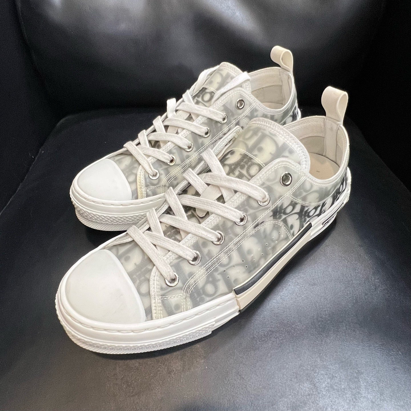 99新 DIOR/迪奥 Diorb23低帮黑白满印 40码 无盒