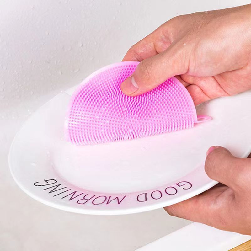 硅胶洗碗刷不沾油加厚百洁布厨房多功能抹布海绵擦清洁刷锅碗神器