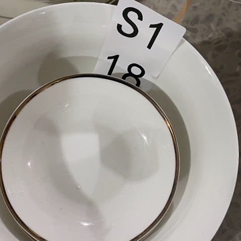 瓷四个面碗四个深盘s118白金边