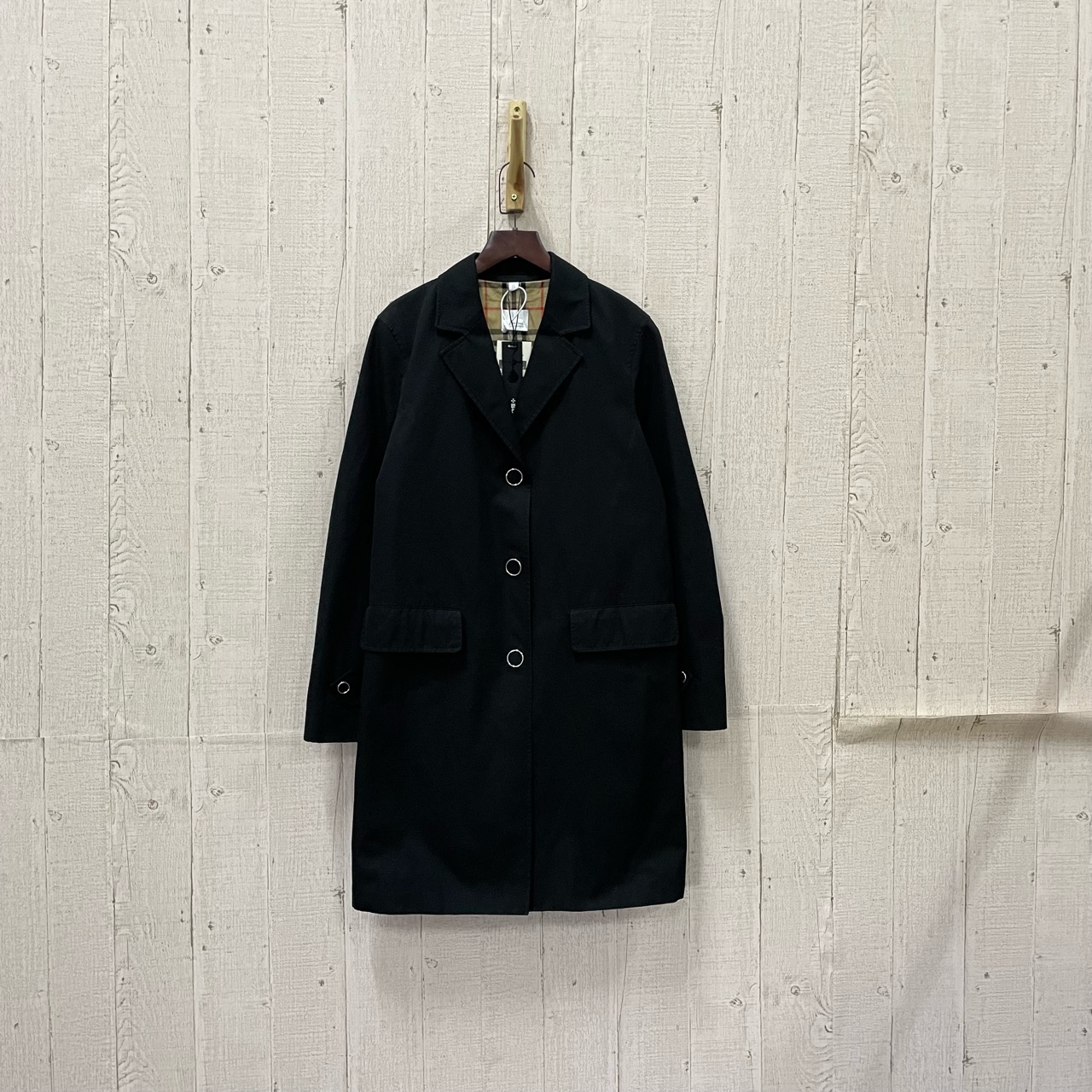 99新 BURBERRY/博柏利 (ll)黑色风衣 36码 bc014469