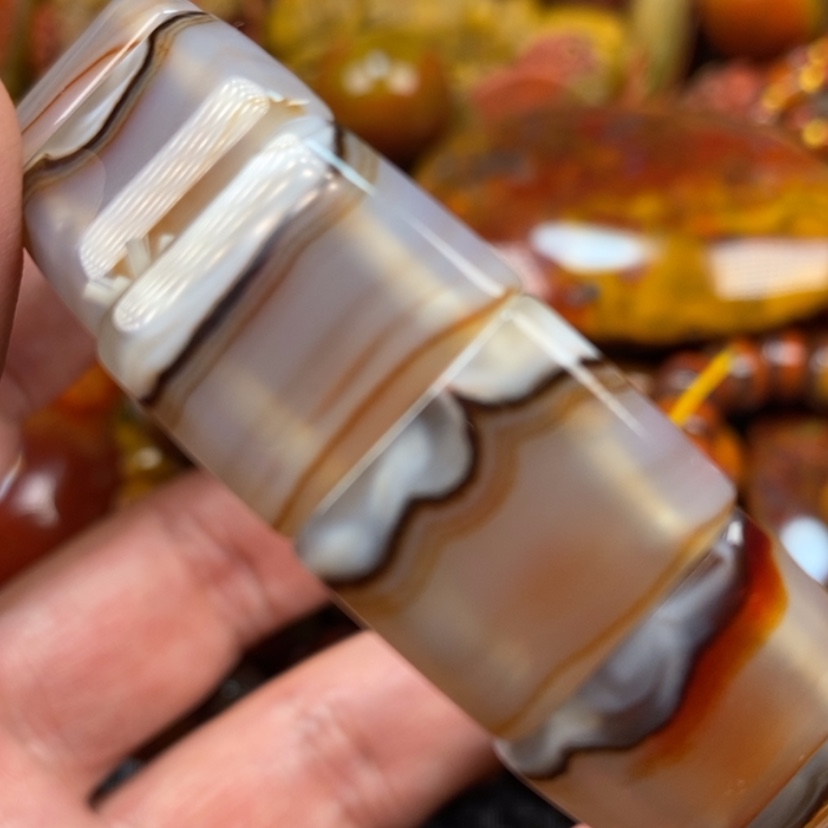 【闪购商品】玛瑙/玉髓手链未镶嵌倩*