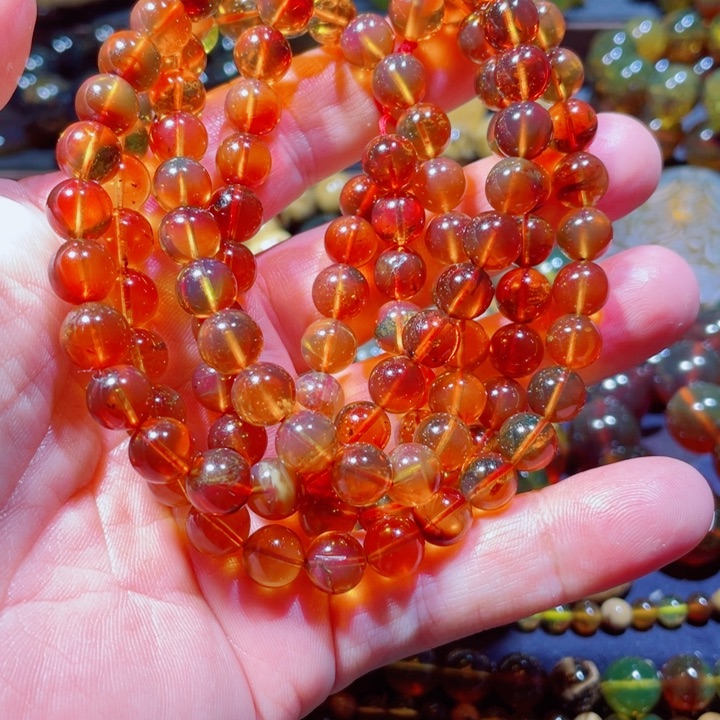 未镶嵌琥珀手链天然